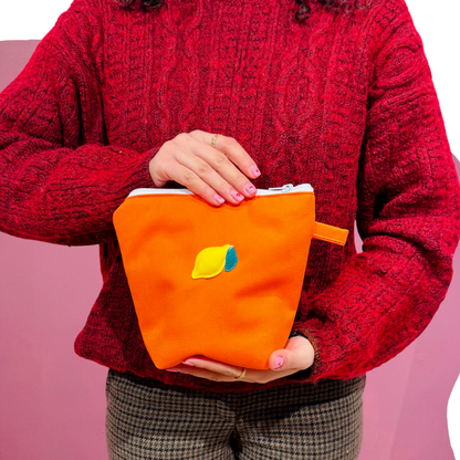 Pochass orange à motif citron