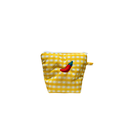 Pochass jaune vichy motif piment