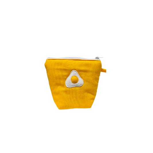 Pochass jaune à motif œuf au plat