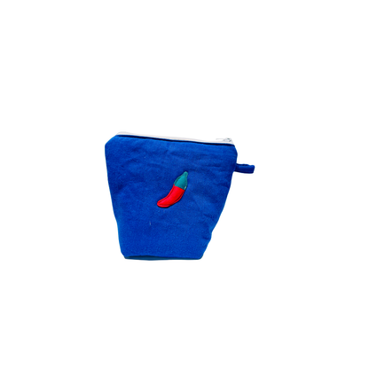 Pochass bleu à motif piment