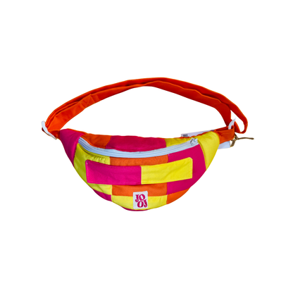 Bananass à carreaux orange, jaune et rose