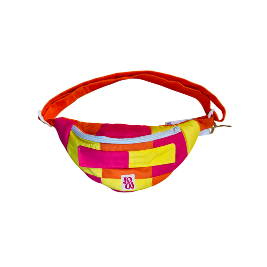 Bananass à carreaux orange, jaune et rose