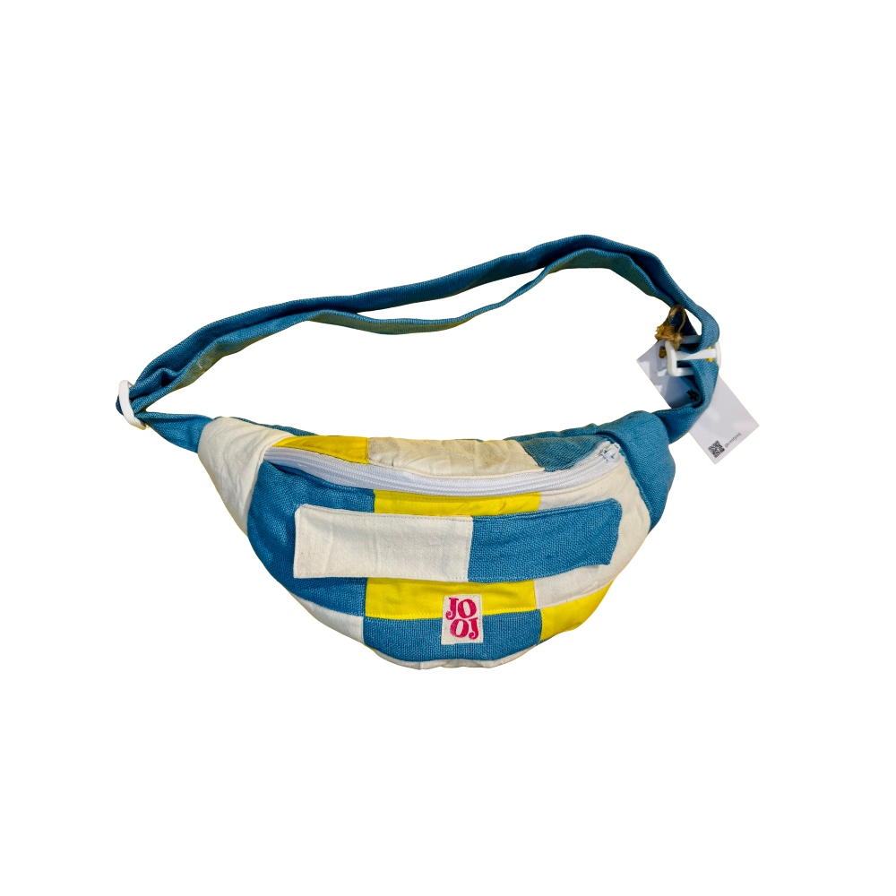 Bananass à carreaux écru, bleu et jaune