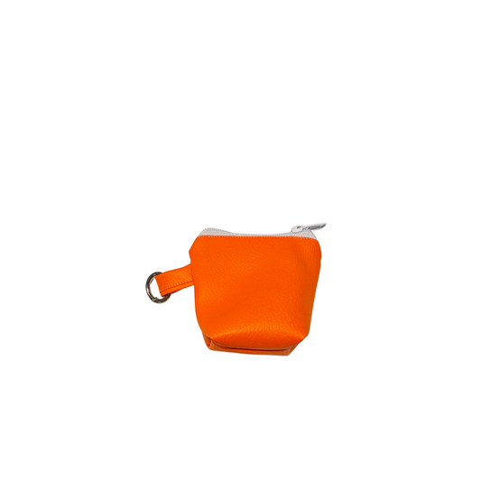 Mini pochass orange en similicuir