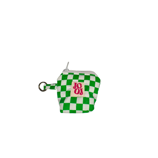 Mini pochass vert à carreaux