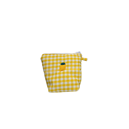 Pochass vichy jaune à motif citron