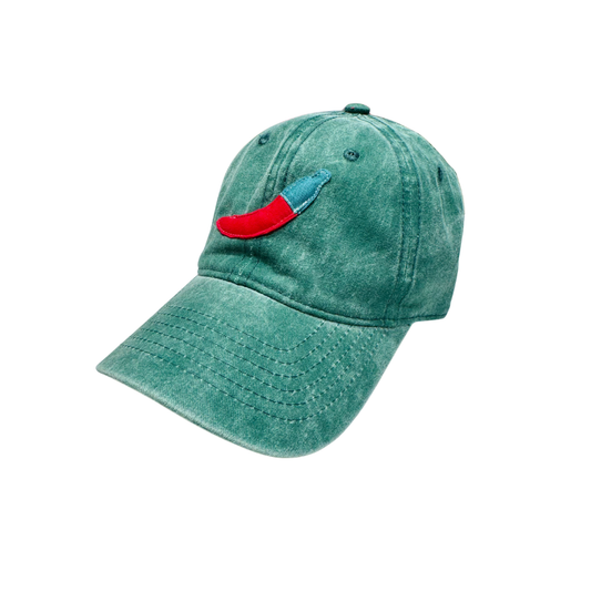 Casquette verte à motif piment !