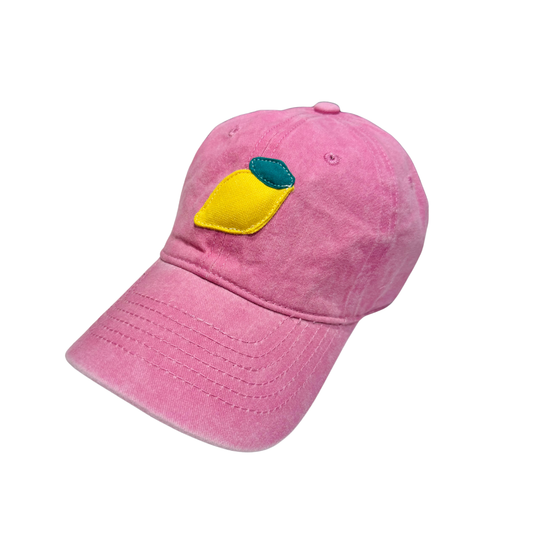 Casquette rose à motif citron !
