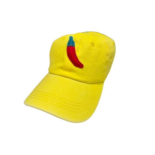 Casquette jaune à motif piment !