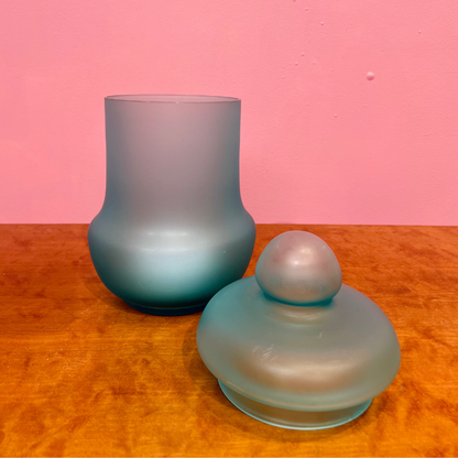 Pot d'apothicaire vintage transformé en lampe