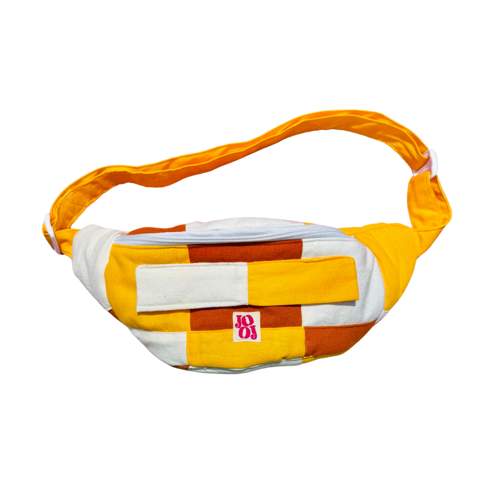 Bananass à carreaux crème, jaune et orange