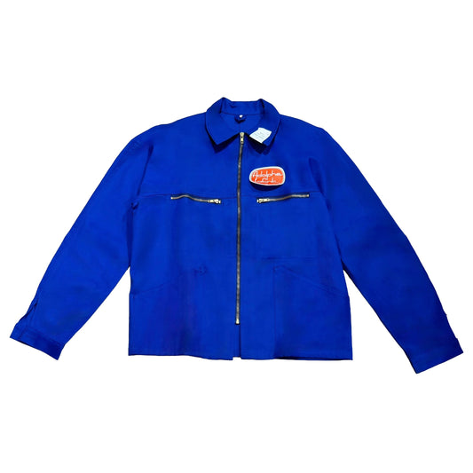 Veste bleu roi à motif vichy bleu et citrons 3D