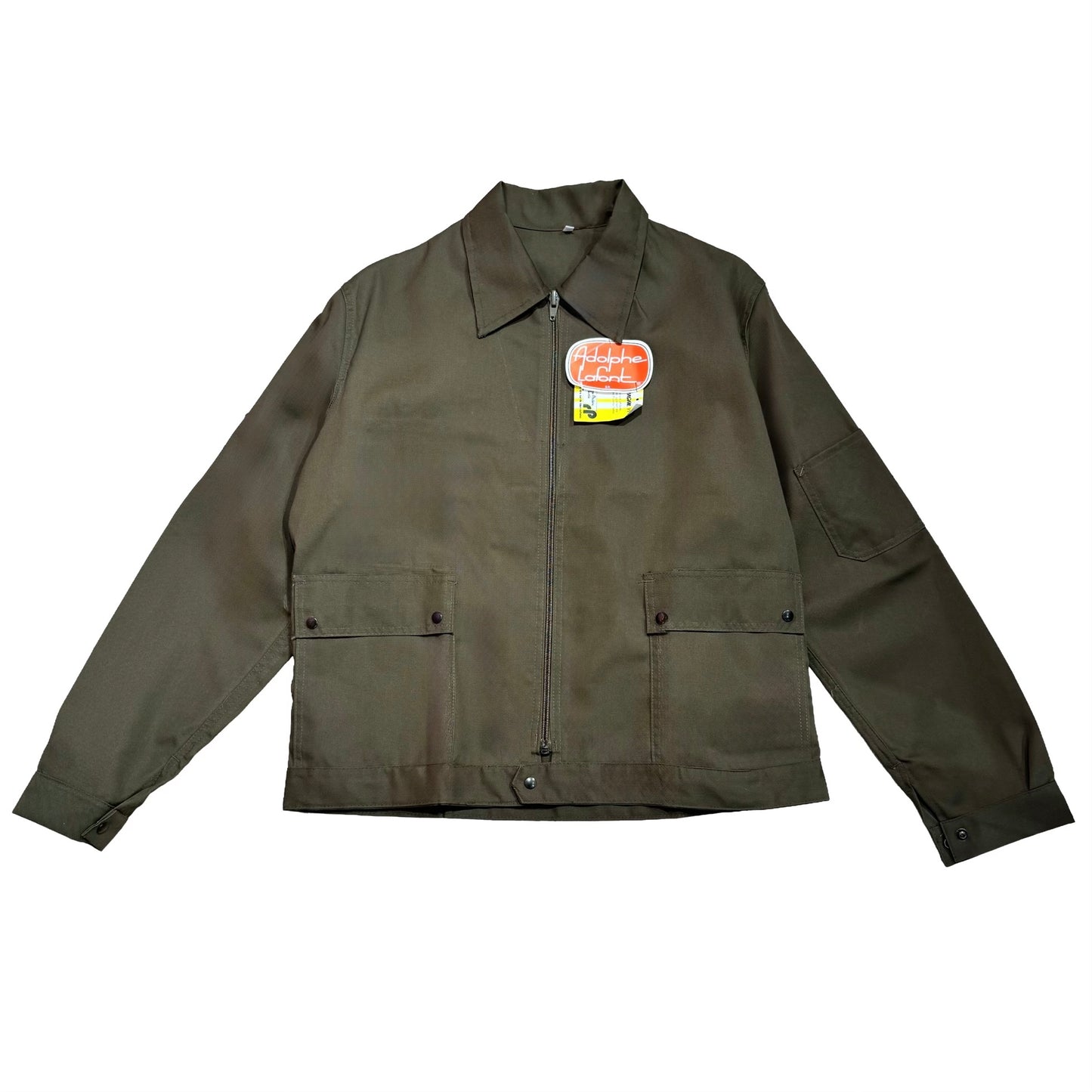 Veste marron à motif vichy jaune et oranges 3D