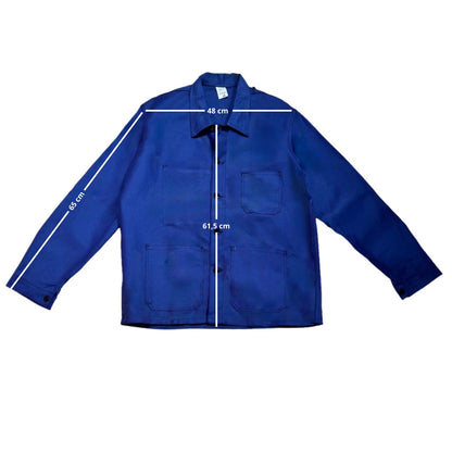 Veste bleue marine à motif vichy bleu et oranges 3D