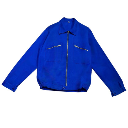 Veste bleu roi à motif vichy bleu et panier de citrons 3D