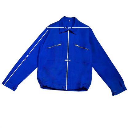 Veste bleu roi à motif vichy bleu et panier de citrons 3D