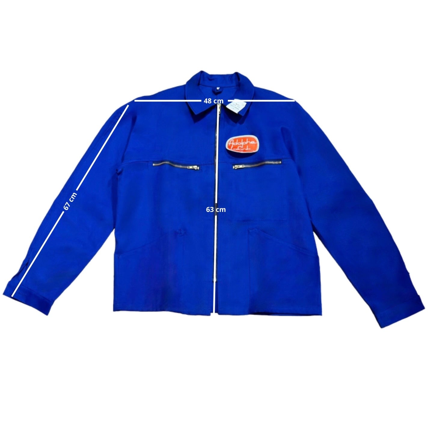 Veste bleu roi à motif vichy bleu et citrons 3D