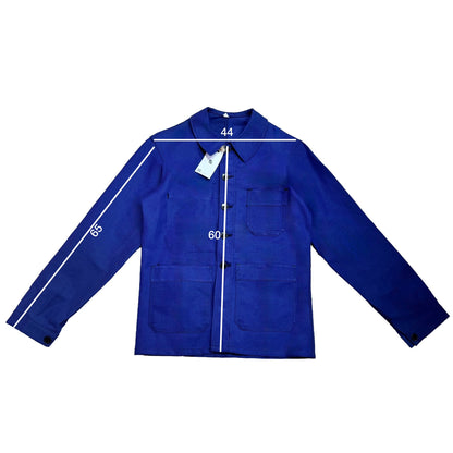 Veste bleue marine à motif piment œuf et citron