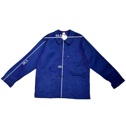 Veste bleue marine à motif vichy bleu foncé et panier de fraises 3D
