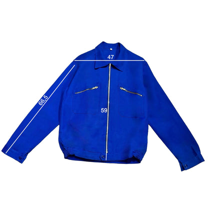 Veste bleu roi à motif vichy bleu et panier de citrons 3D