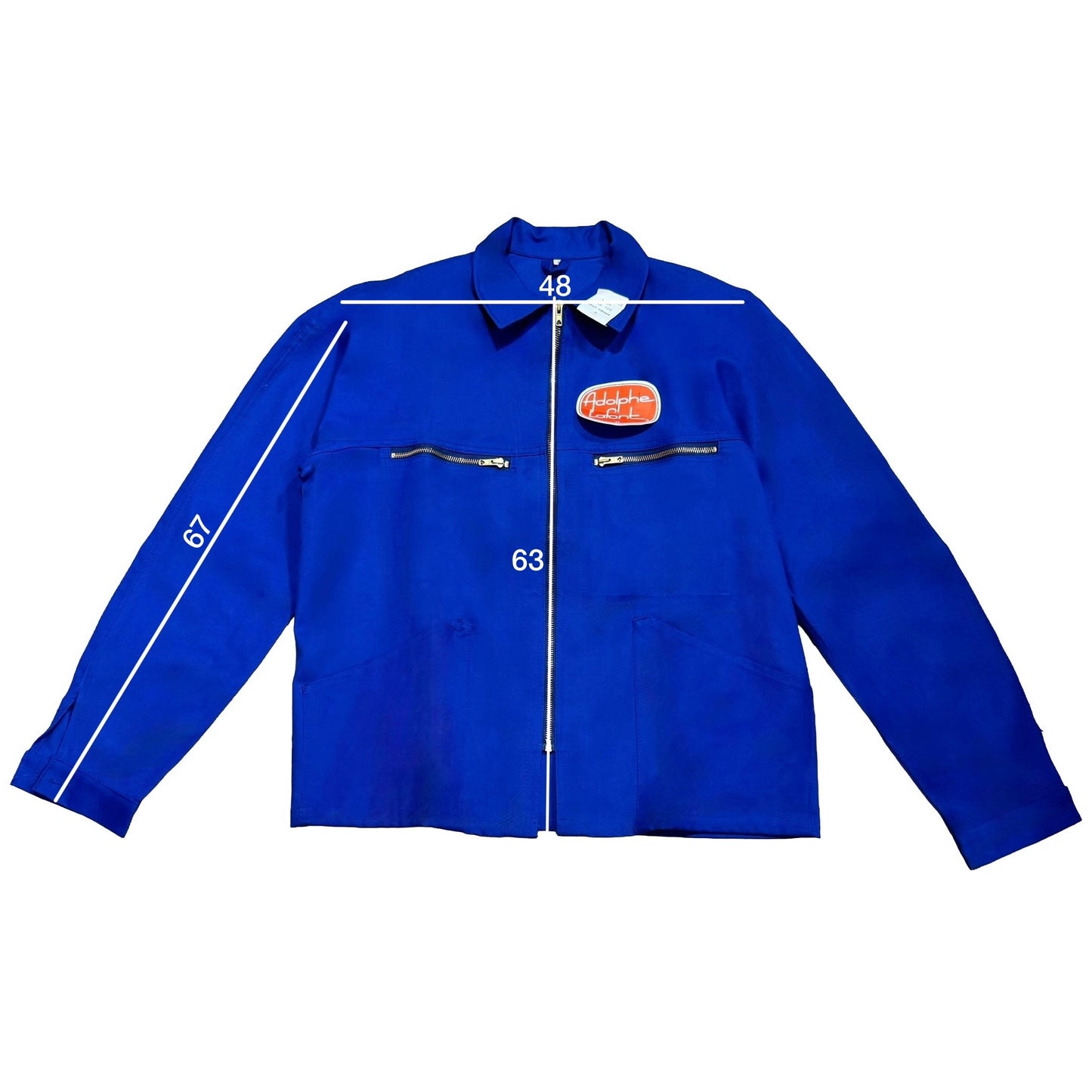 Veste bleu roi à motif vichy bleu et citrons 3D