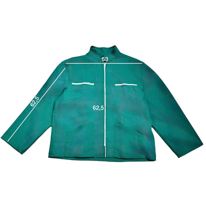 Veste verte à motif vichy orange et panier d’oranges 3D