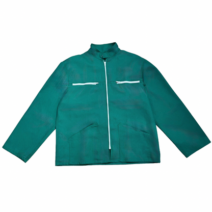 Veste verte à motif vichy vert et jus d’oranges 3D