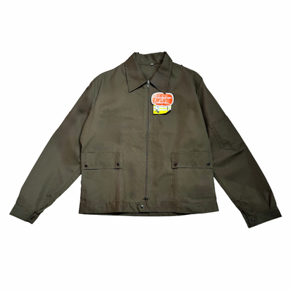 Veste marron à motif vichy jaune et oranges 3D