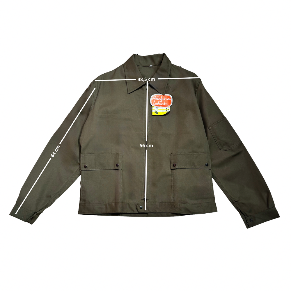 Veste marron à motif vichy jaune et oranges 3D